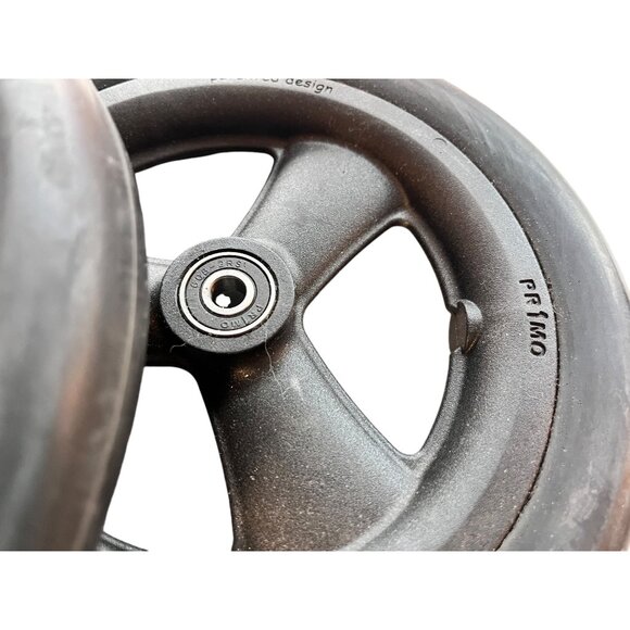 8x1in Primo Caster Wheels 1in Hub Width and 5/16 in Bearings Solid Tire 1Pair Us - Picture 3 of 5